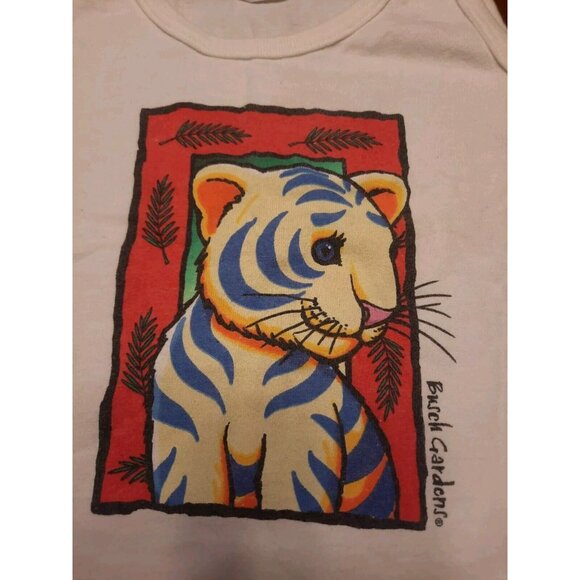 Vintage Busch Garden Tank Top Tiger Graphic Toddler 2T Made in USA - Picture 2 of 7